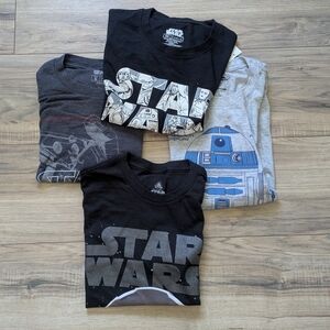 Collection Of 4 Star Wars Soft Tees Small